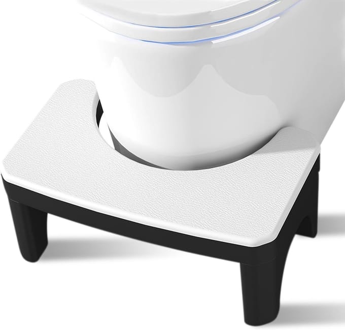 Toiletkruk - Poepkruk Krukje - Ontlasting Verlichten - Opvouwbaar Ontwerp - 39 cm - Wit