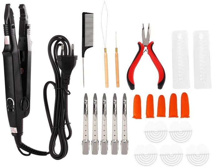 Dailygoods- Haarextensions Set - Professionele Haar Extensions Tool - Verstelbare Temperatuur - Haak/Bead Apparaat - Haarverzorging - Snelle Verwarming - Haarverlenging