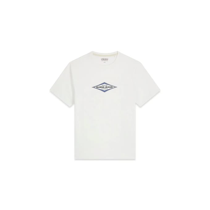 Guess Jeans Diamond T-shirt Met Korte Mouwen Wit XL Man