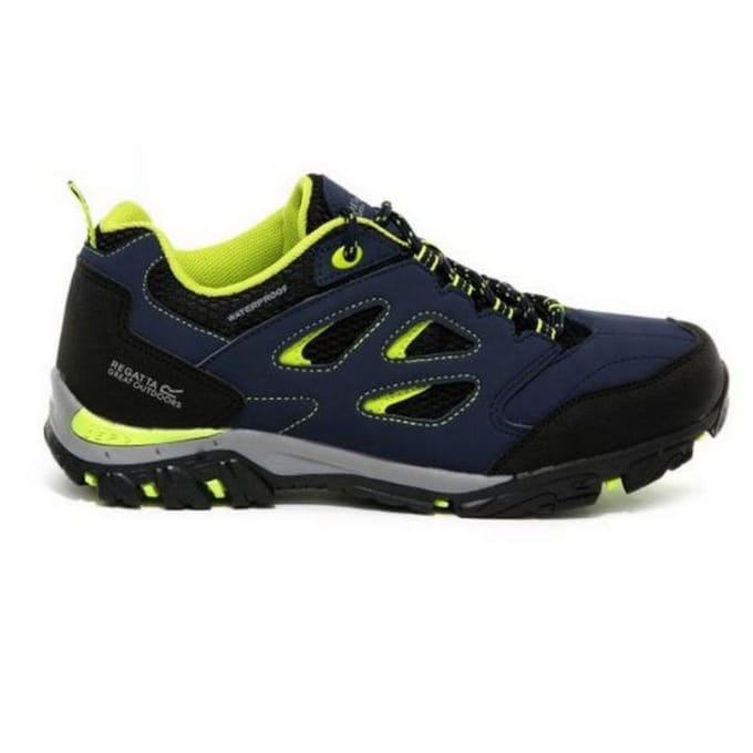 Regatta Kinderen/Kinderen Holcombe Lage Junior Wandelschoenen (Navy Blaze/Lime Punch)