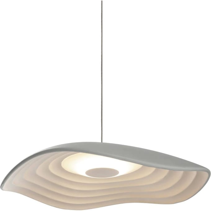 Bover LED hanglamp Valentina S24, grijs/wit, Ø 24 cm