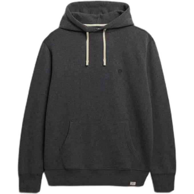 Superdry Monogram Geborduurde Hoodie Dark Grey Grootte: L