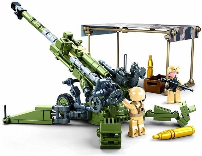 Model Bricks M777 Howitzer 258 Stukken Bouwset - Meerkleurig