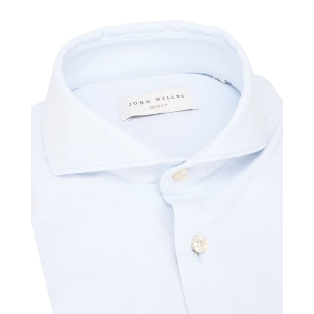 John Miller Overhemd Plain Color Hyperstretch Cutaway Collar Licht Blauw / male
