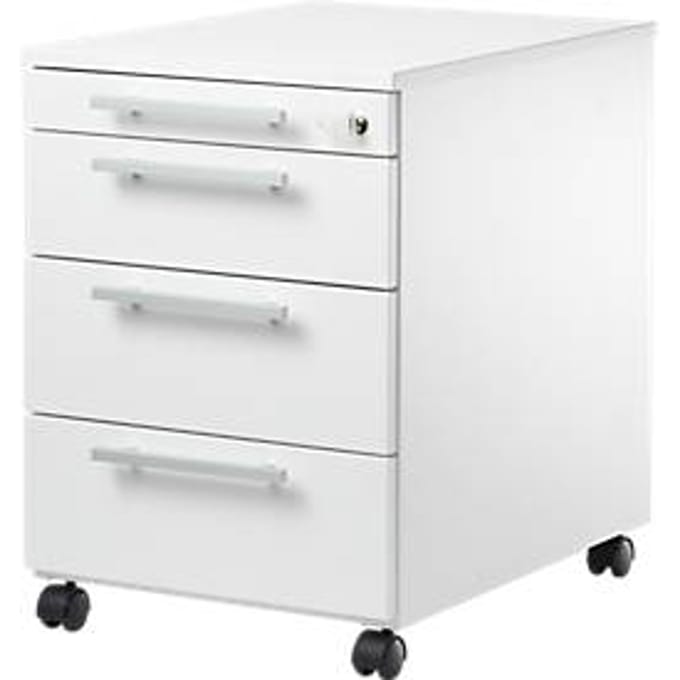 Schäfer Shop  Select Verrijdbaar ladeblok SET UP, afsluitbaar, B 432 x D 580 x H 595 mm, wit/wit