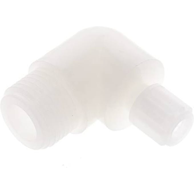 6x4mm & G1/2'' PVDF L-Vorm Knelfitting Buitendraad 10bar