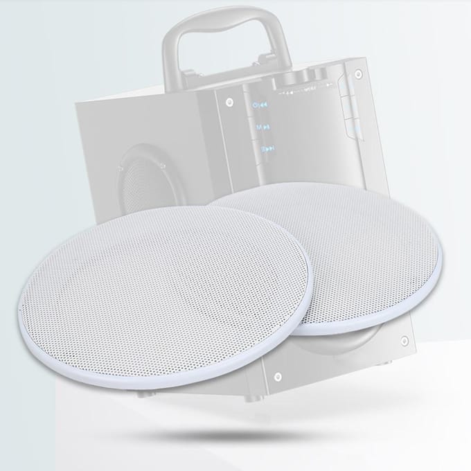 2 STUKS 5 inch Mesh Beschermhoes Geluidshoes Luidspreker Luidsprekerhoes Decoratie(Wit Wit) wit