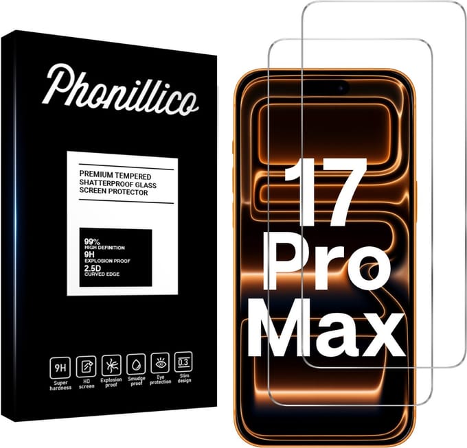 Screenprotector geschikt voor iPhone 17 Pro Max - 2 stuks Beschermglas van glas Transparante glazen schermbeschermfolie
