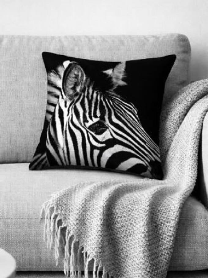 Monochrome Zebra Collection Kussenhoes - 45x45 cm