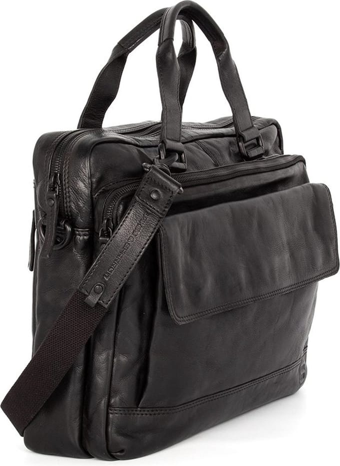 Leren Laptoptas - 15 inch - Kevin - Zwart
