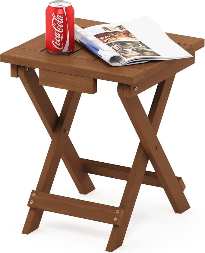 Klaptafel Small Natuurlijk voor Buiten - Ideaal voor Tuin en Terras
