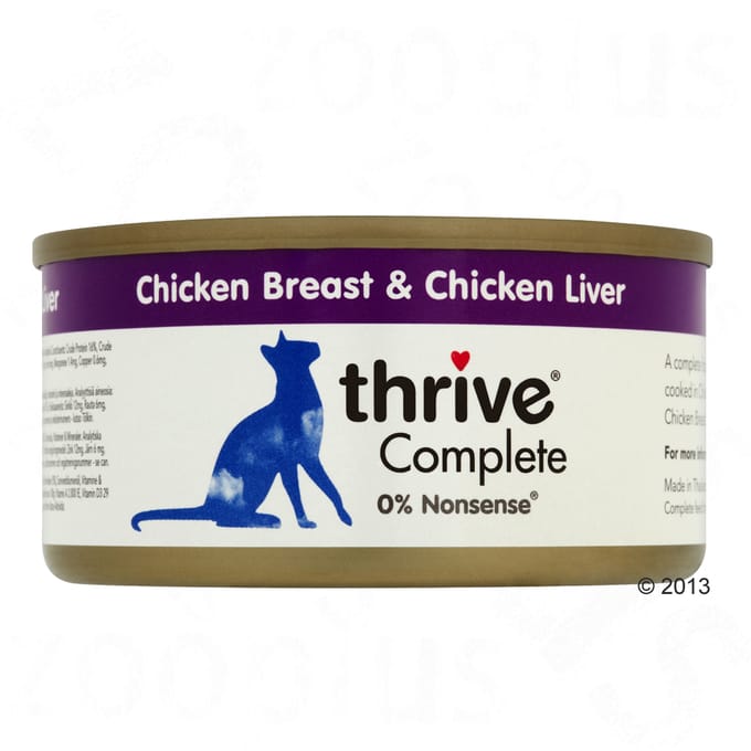 6x75g Complete Kippenborst & Lever Thrive Kattenvoer