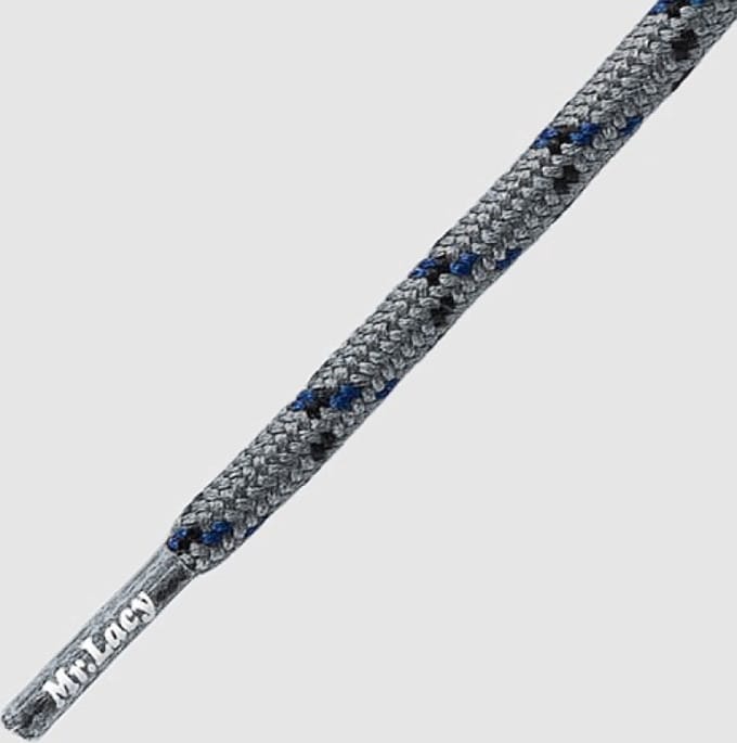 Mr.Lacy schoenveters-Rond-Hikies licht/grey-navy 180 cm lang 4 mm breed