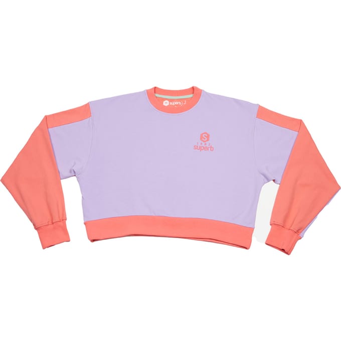 Be Happy RSC-S2102 dames sweatshirt met korte mouwen en ronde hals