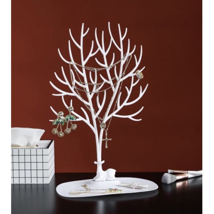 Elegante sieraden display boom wit 25x41x15 cm