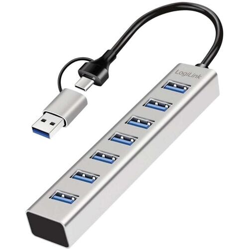 LogiLink UA0441 UA0441 USB-hub 7 poorten USB-A USB 3.0 5 GBit/s Aluminium