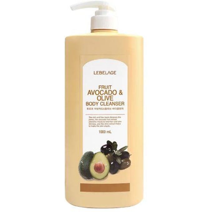 LEBELAGE Fruits Avocado & Olijf Body Wash 1000ml beige