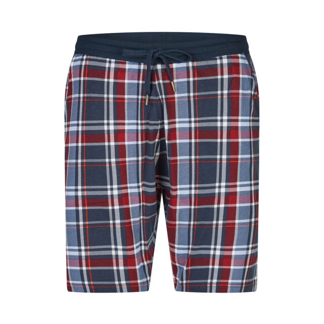 Phil & Co Essential Shortama Heren Korte Pyjama Set Blauw/Geruit - Maat L