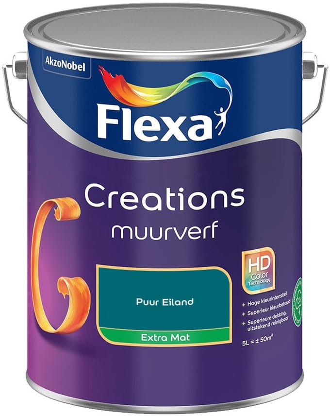 Flexa - Creations Muurverf Extra Mat - Puur Eiland - Mengverf - 5 L