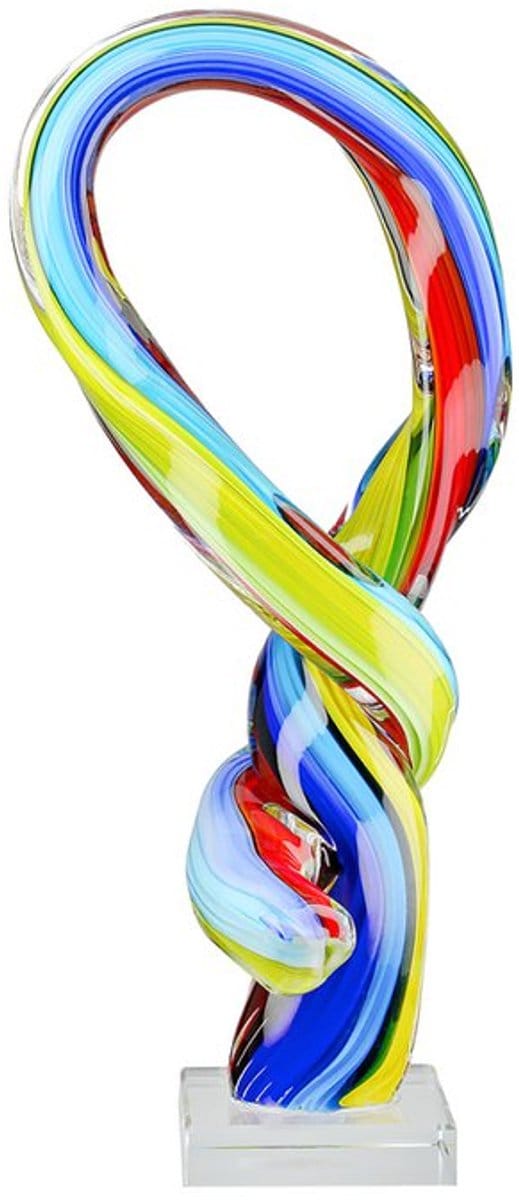 Decoratie beeld object Sculptuur "Loop" H 34 cm Glas