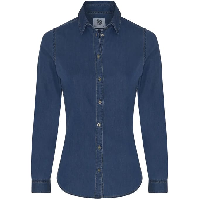 Dames denim shirt AWDis So denim Lucy