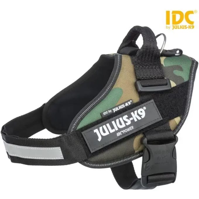 Maat 0: borstomvang 58 - 76 cm - JULIUS-K9 IDC®-Powertuigje Camouflage