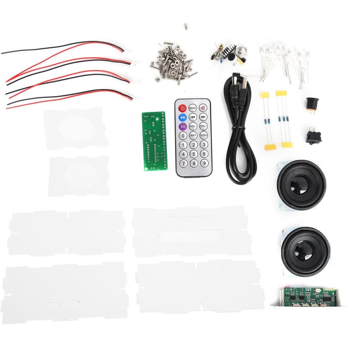 Doe-het-zelf Bluetooth Luidspreker Box Kit Kleine Spraakbesturing Licht Elektronische Geluidsversterker Set