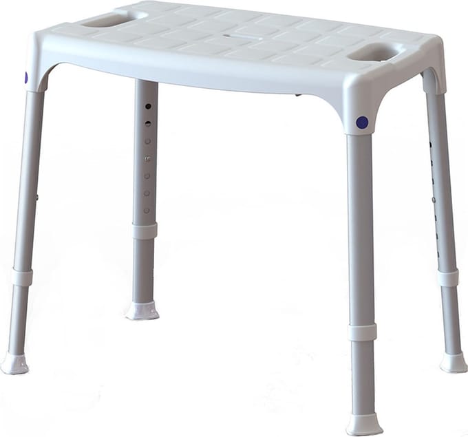 SecuCare douchestoel Quattro verstelbaar in hoogte (39-45cm) - kleur: wit