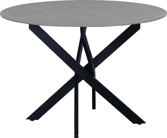 Dimehouse Eettafel Vivian marmerlook grijs 110 x 110 x 76 cm - Marmer - Modern - Rond