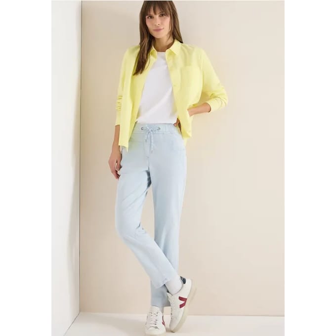 Broek met gewassen look
