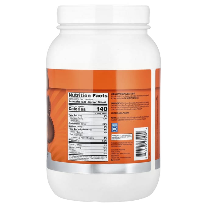 C4 / Cellucor, C4® Wei Eiwit, Rease's Pindakaas en Chocolade Smaak, 2,48 lb (1,13 kg)