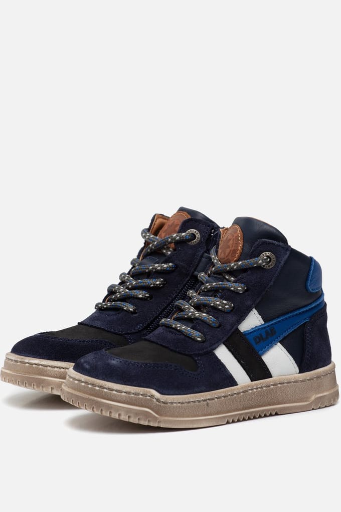 Develab Mid Cut Sneakers blauw Leer - Maat 28