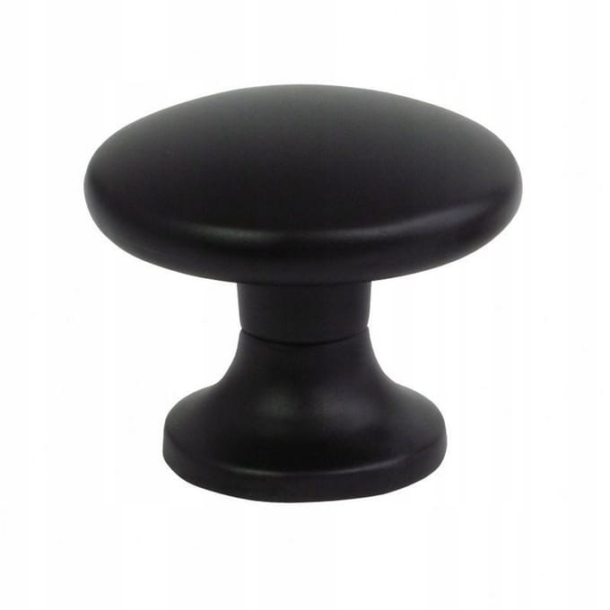 Domino - Meubelknop - Zwart - 2,8 cm - Metaal