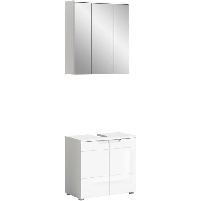 Solero badkamercombinatie wit hoogglans MDF TZ - 34x63x193cm