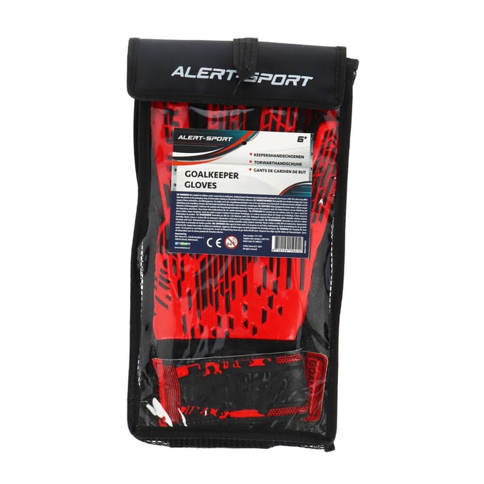 Alert keeperhandschoenen voetbal met polsbescherming maat M latex PU.