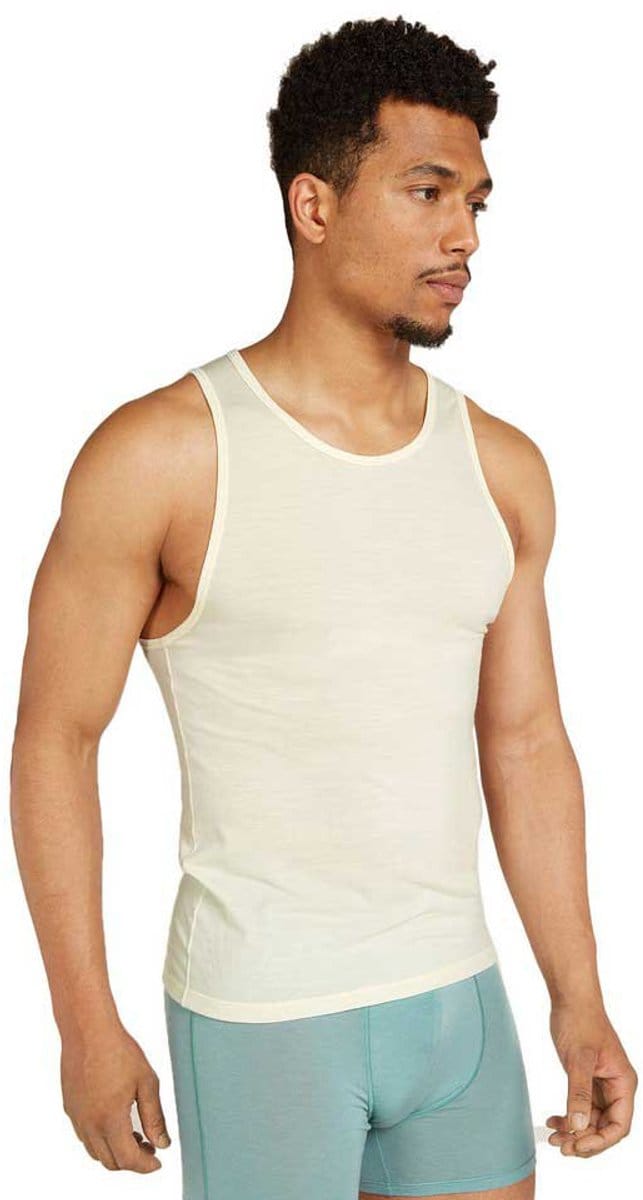 Icebreaker Merino 150 Anatomica Mouwloos Basislaag Wit S Man