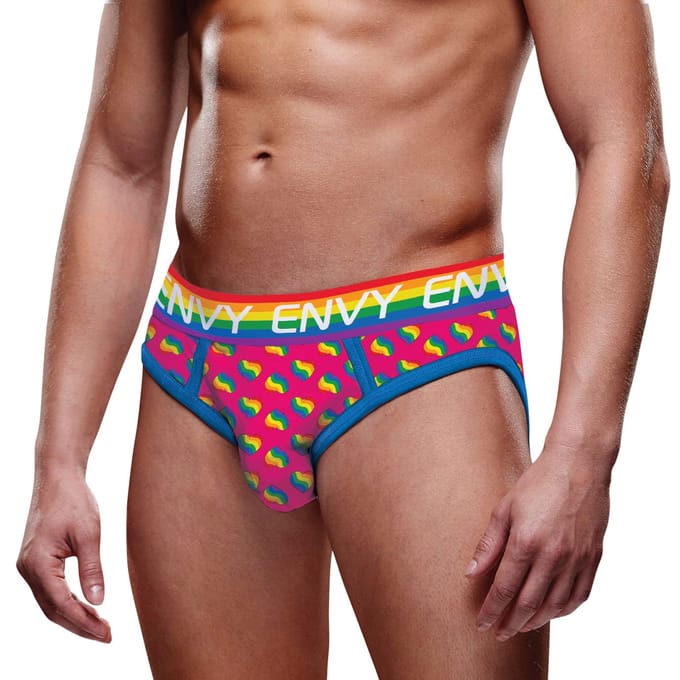 Jockstrap slip met regenbooghartjes Envy - - M/L