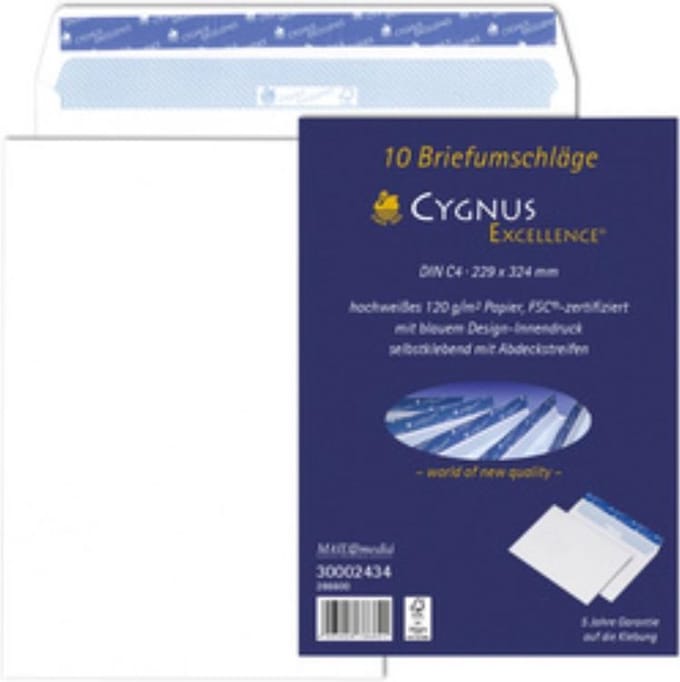 Envelop CYGNUS EXCELLENTIE, formaat C4