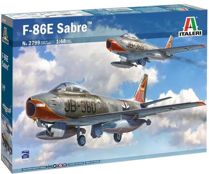 Italeri Modelbouwpakket Vliegtuigen - 2799 F-86E Sabre Plastic - 1:48 - Modelbouw