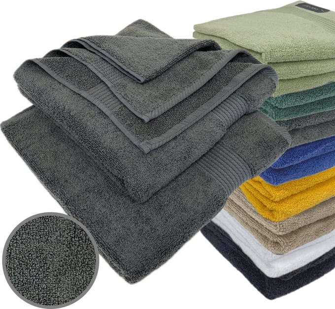 iSleep Terry Badlaken - 2 Stuks - 70x140 cm - Antraciet