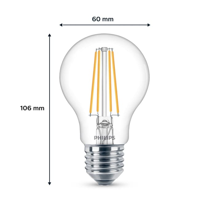 Philips 8719514450936 LED-lamp Energielabel E (A - G) E27 Peer 7 W = 60 W Natuurwit 3 stuk(s)