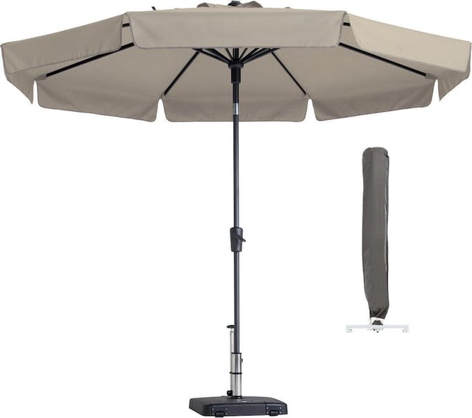 Parasol Rond Ecru Rome 300cm met hoes