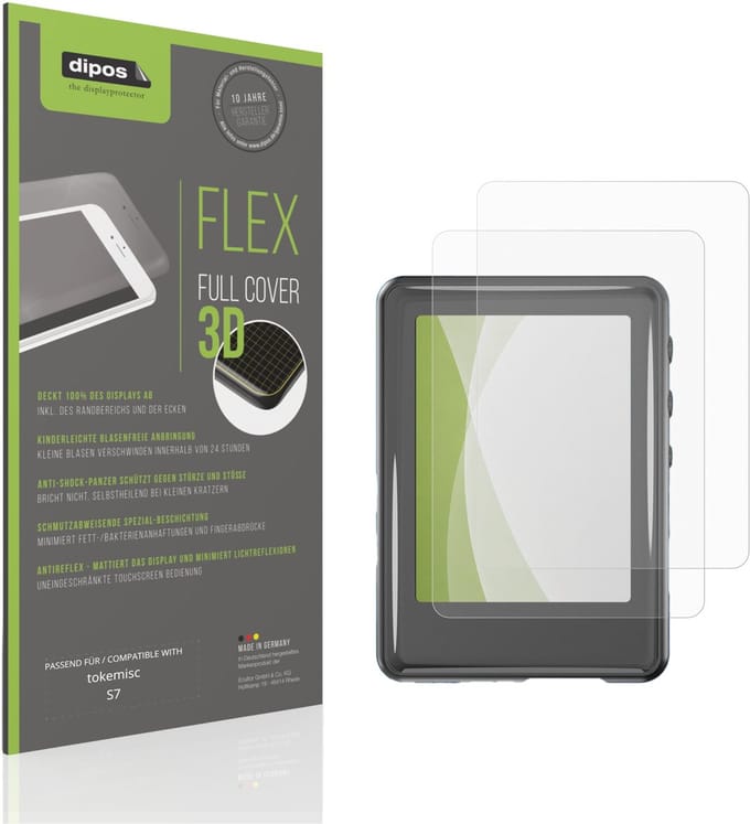 dipos FLEX – 2x Matte Screenprotector geschikt voor tokemisc S7 | Volledige Schermbescherming | Case-Friendly