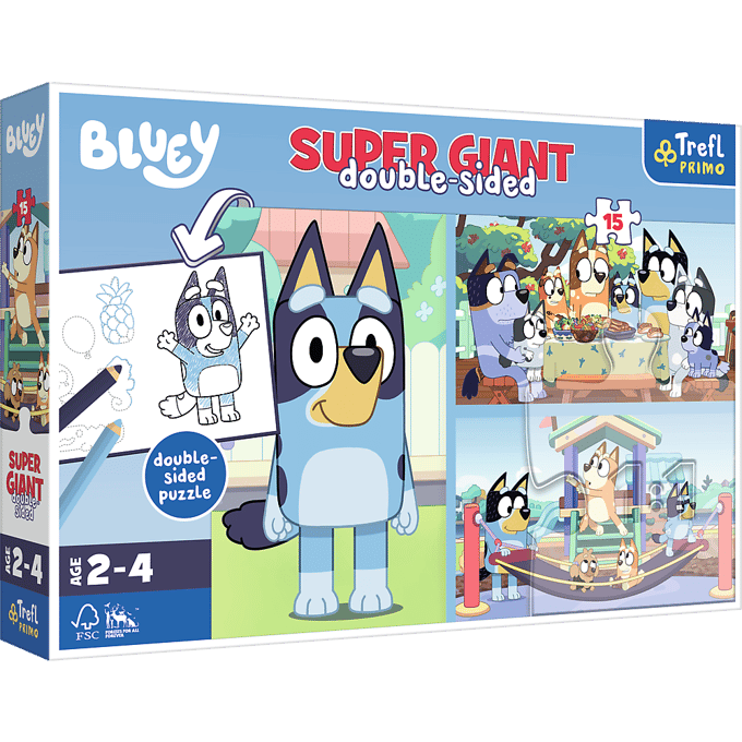 Bluey 2-in-1 dubbelzijdige XL puzzel