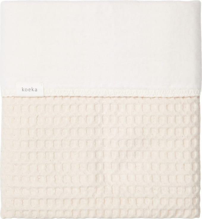Koeka wiegdeken cotton fleece wafel Amsterdam natural 100x75