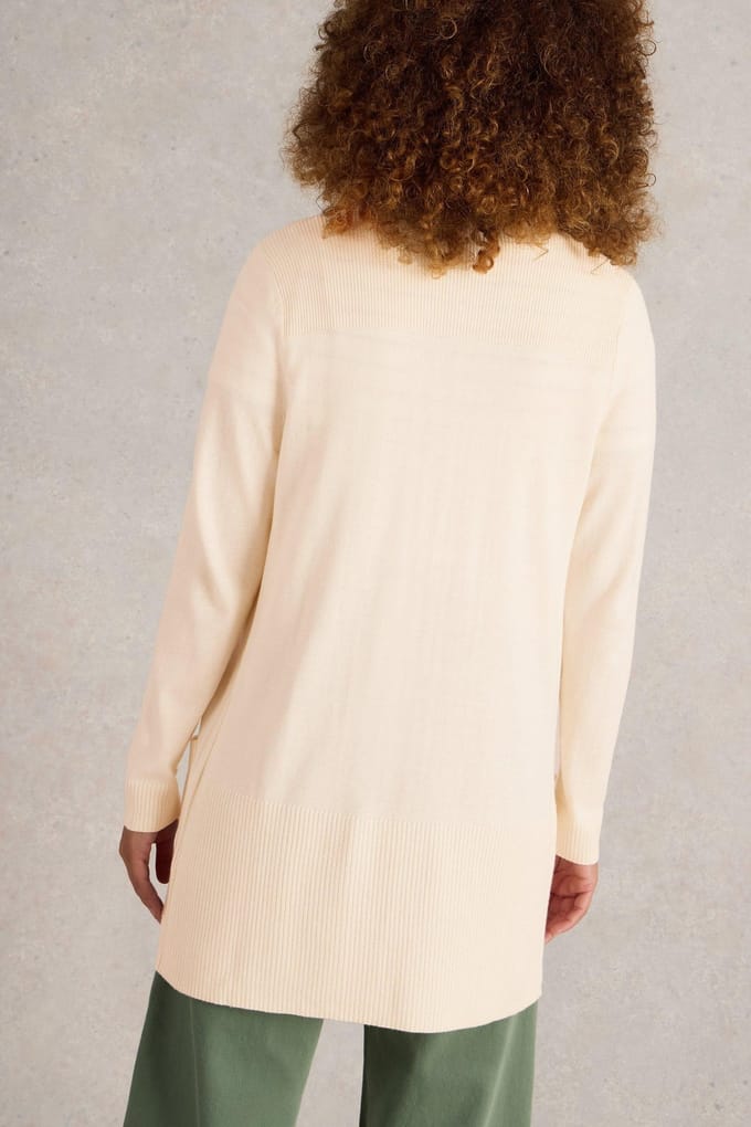 White Stuff Tanya Longline Cardi Light Natural Taglia: 14 | Giacche Outlet | Donna
