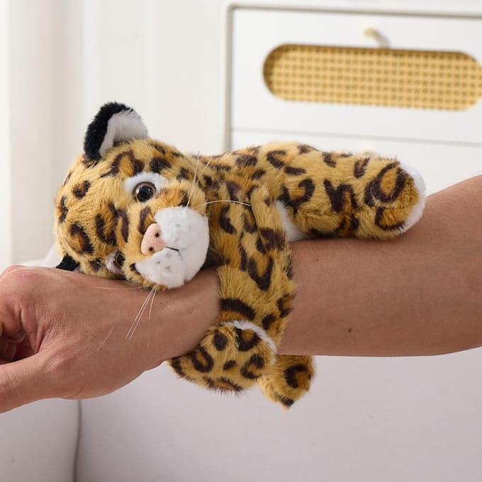 Bosdier Dier Klappende Polsband Koala Tijger Armband Knuffel Klap Snap Wikkel Pluche Speelgoed Konijn Luipaard Pluche Handring