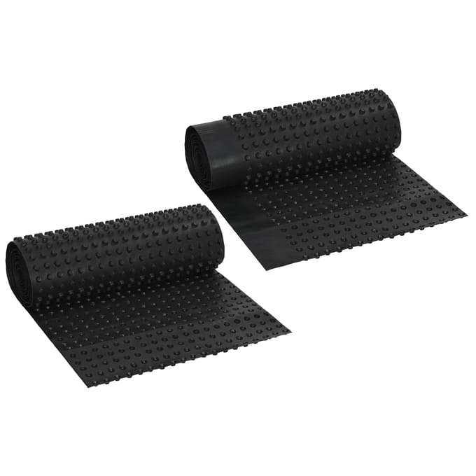 vidaXL - Geprofileerde - Drainageplaat - 2 - st - Zwart - 0,5 - x - 20 - m - HDPE