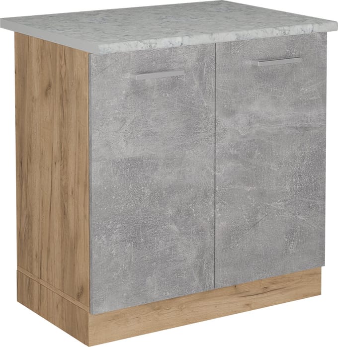 Vicco R-Line Wastafelkast – 80 cm WB Marmer Beton