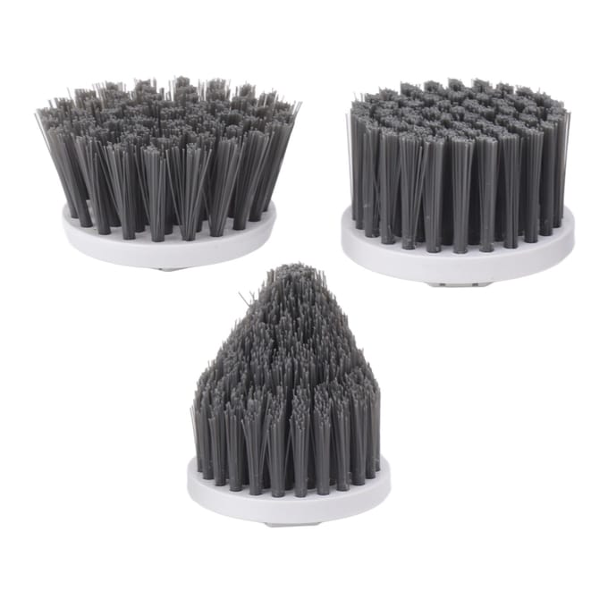 3 STUKS Elektrische Spin Schrobkop Draadloze Reinigingsschrobber Borstelkop voor Vervanging Kleine Schijf, gray